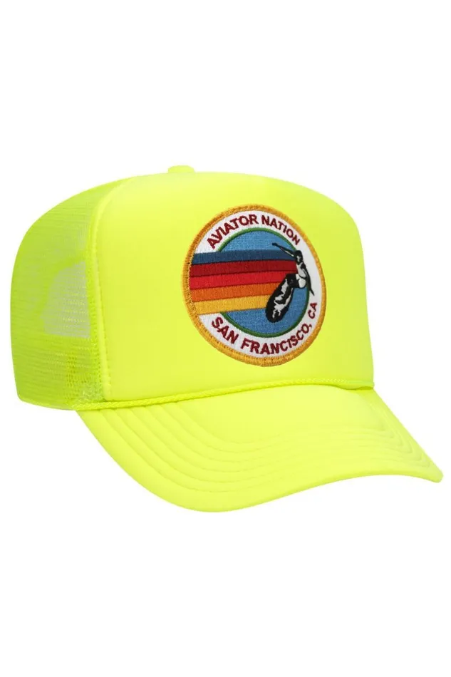 WomenMen Trucker Hats Aviator Nation San Francisco Trucker Hat