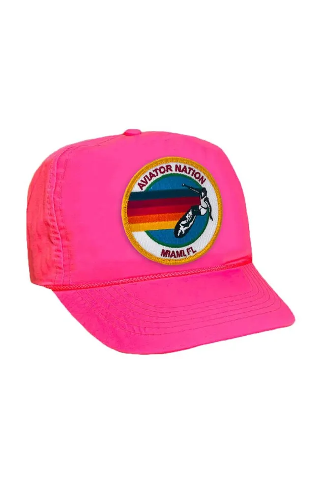 WomenMen Trucker Hats Aviator Nation Signature Miami Vintage Nylon Trucker Hat WomenMen Trucker Hats Aviator Nation Signature Miami Vintage Nylon Trucker Hat