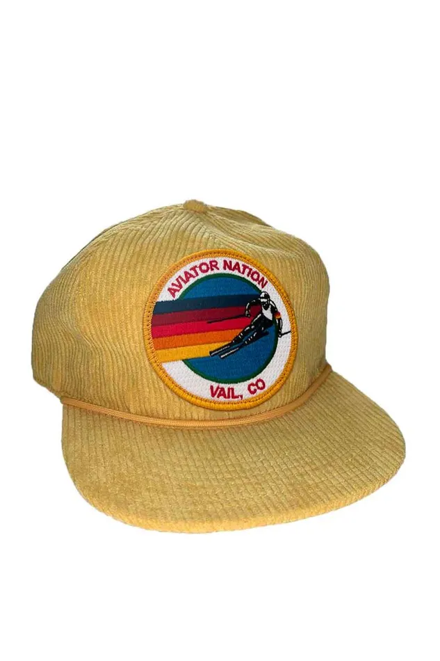 WomenMen Trucker Hats Aviator Nation Signature Vail Vintage Corduroy Trucker