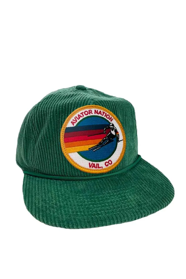 WomenMen Trucker Hats Aviator Nation Signature Vail Vintage Corduroy Trucker