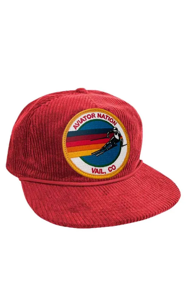 WomenMen Trucker Hats Aviator Nation Signature Vail Vintage Corduroy Trucker