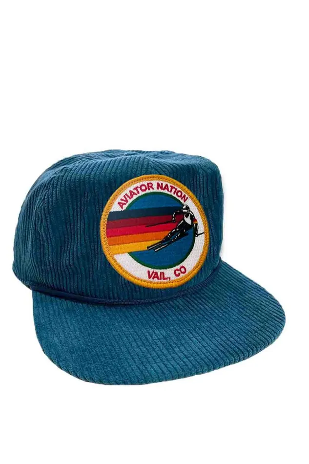 WomenMen Trucker Hats Aviator Nation Signature Vail Vintage Corduroy Trucker