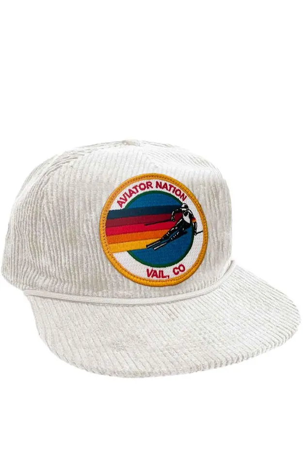 WomenMen Trucker Hats Aviator Nation Signature Vail Vintage Corduroy Trucker