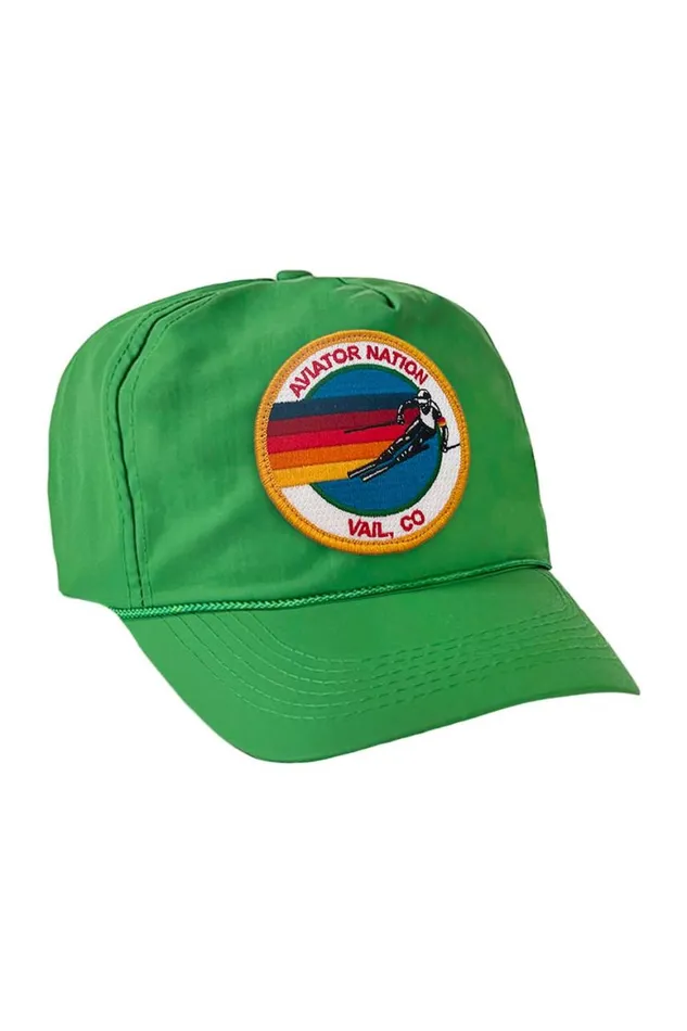 WomenMen Trucker Hats Aviator Nation Signature Vail Vintage Nylon Trucker Hat