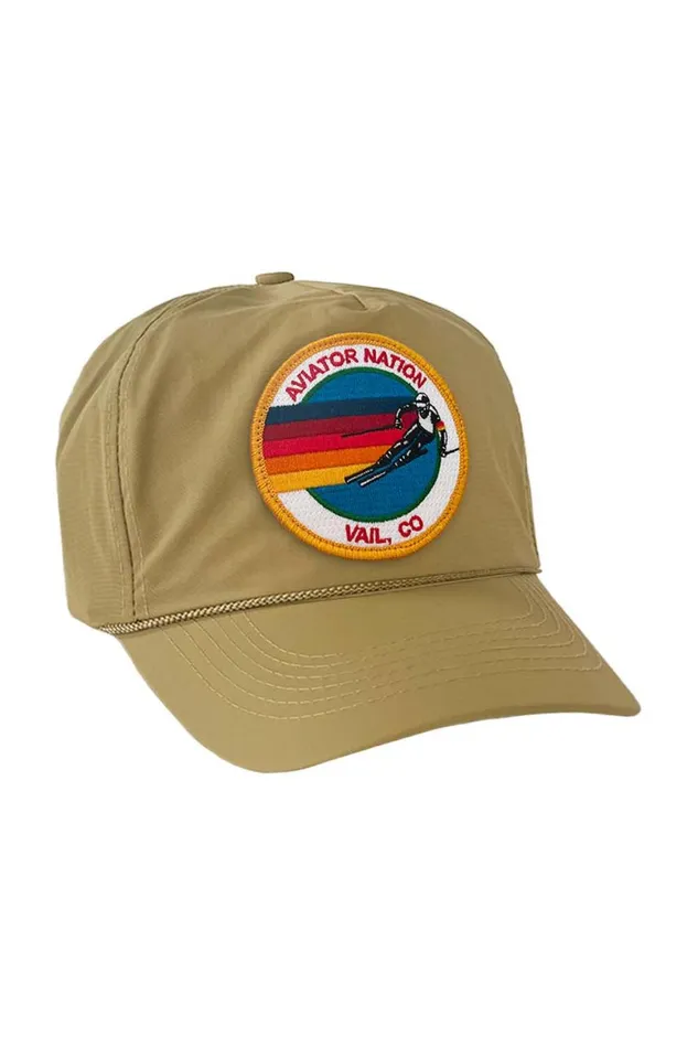 WomenMen Trucker Hats Aviator Nation Signature Vail Vintage Nylon Trucker Hat