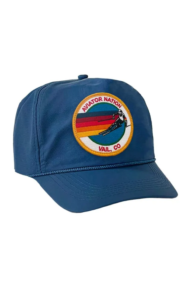 WomenMen Trucker Hats Aviator Nation Signature Vail Vintage Nylon Trucker Hat