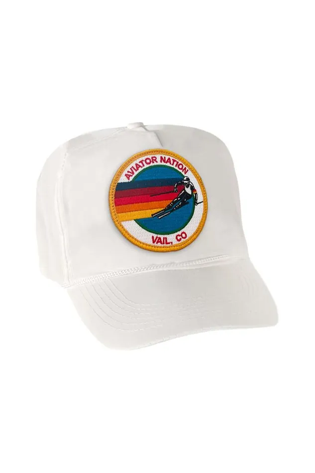 WomenMen Trucker Hats Aviator Nation Signature Vail Vintage Nylon Trucker Hat