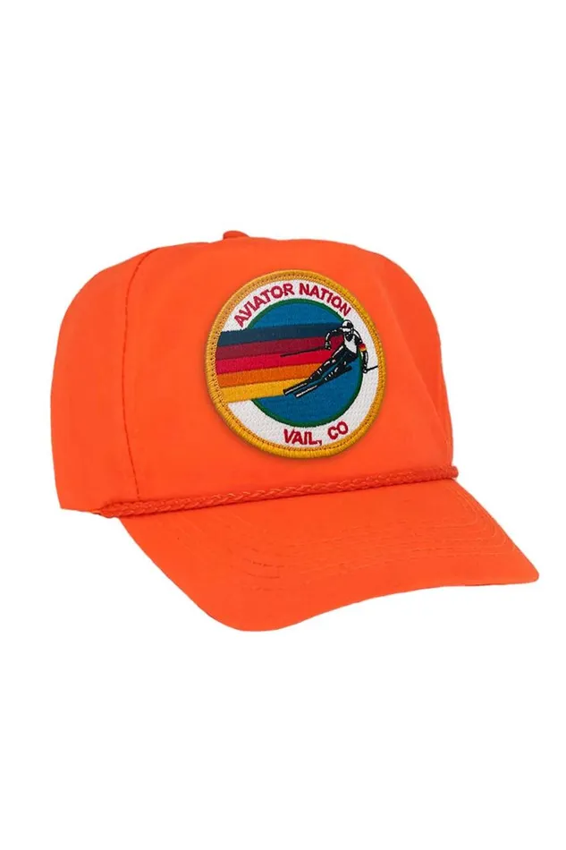 WomenMen Trucker Hats Aviator Nation Signature Vail Vintage Nylon Trucker Hat