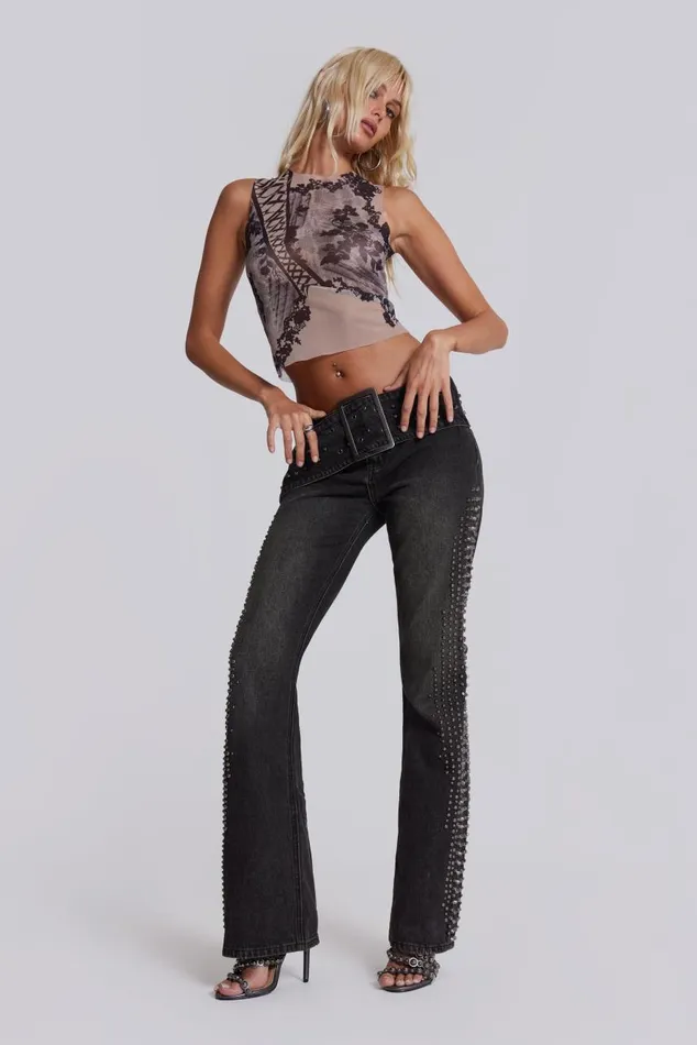Women Mesh Illusion Tank Top Jaded London Crop Tops