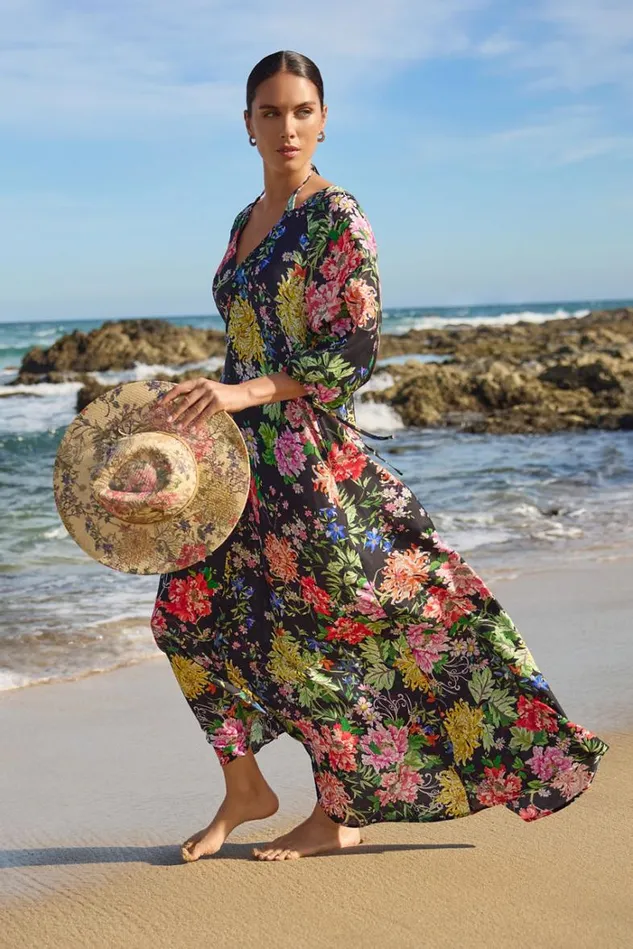 Women METALLI NOTTE LONG DRESS Metalli Notte Johnny Was Swim and Resort Women METALLI NOTTE LONG DRESS Metalli Notte Johnny Was Swim and Resort