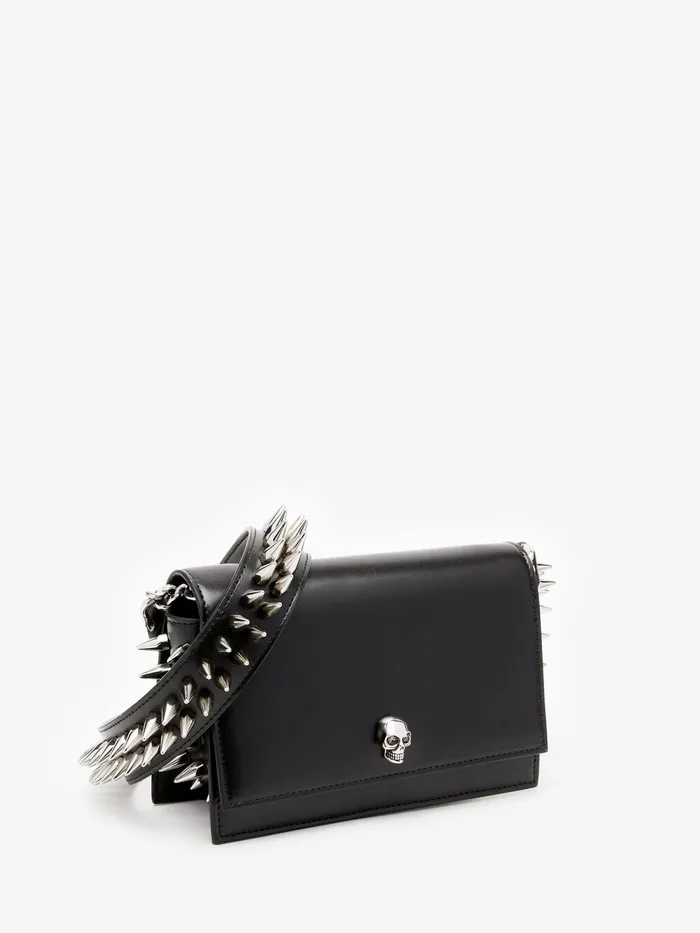 Women Mini Bags Alexander McQueen The Biker Small Skull Bag Black