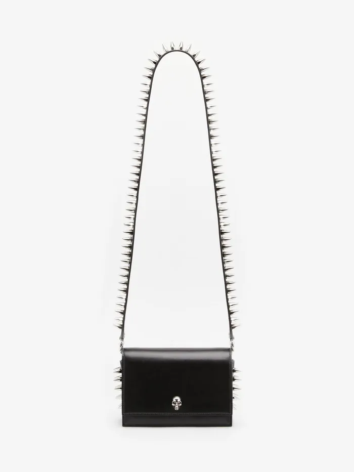 Women Mini Bags Alexander McQueen The Biker Small Skull Bag Black