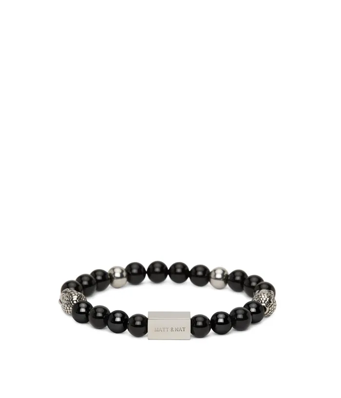 Women Miracle 8211 Black and Grey Stone Bracelet Black Matt and Nat Bracelets