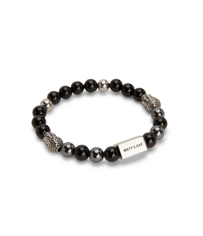 Women Miracle 8211 Black and Grey Stone Bracelet Black Matt and Nat Bracelets