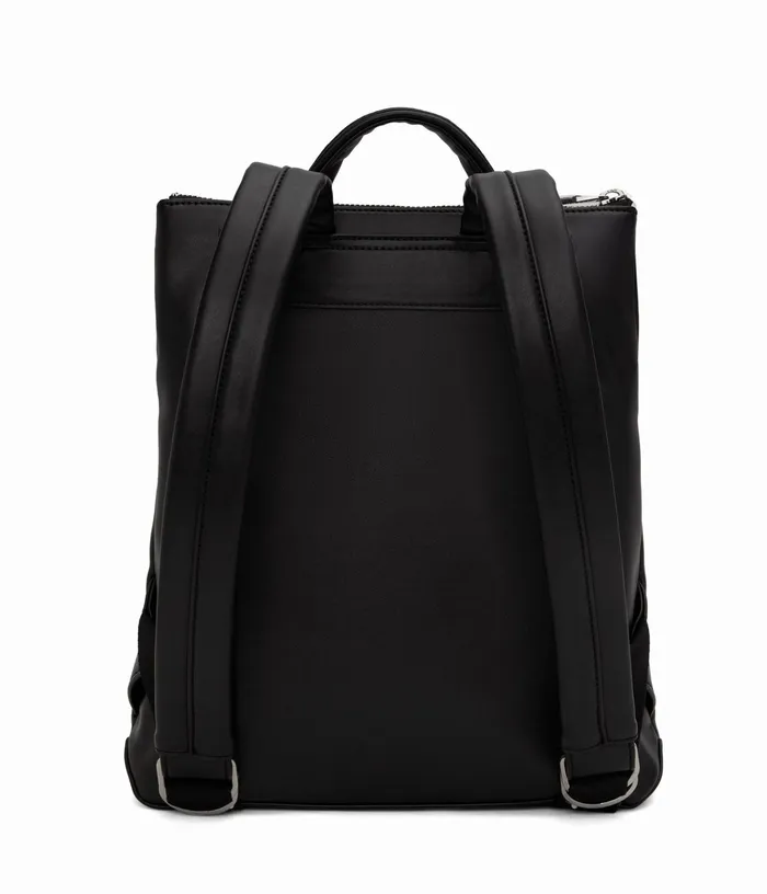 Women Nara Vegan Backpack 8211 Loom Black Shiny Nickel Matt and Nat Backpacks