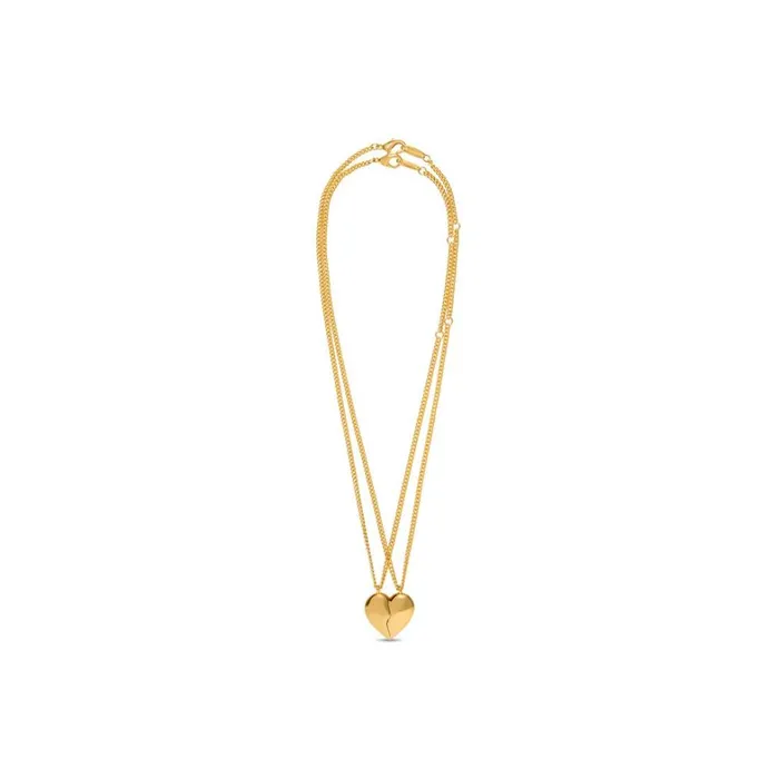 Women Necklaces Balenciaga Lovelock Double Necklace In Gold