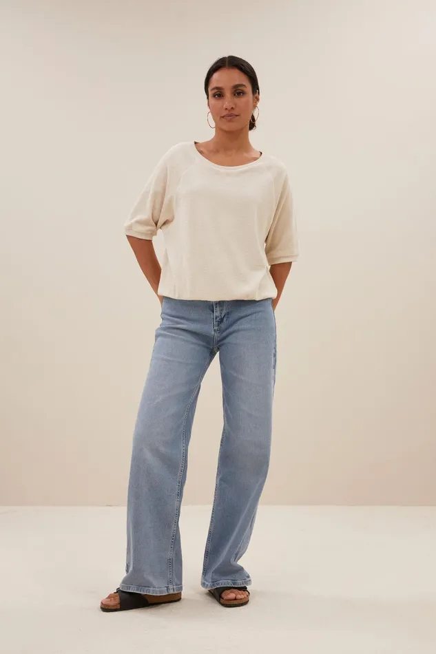 Women Neva Slub Top Almond Bybar Tops and Shirts Women Neva Slub Top Almond Bybar Tops and Shirts