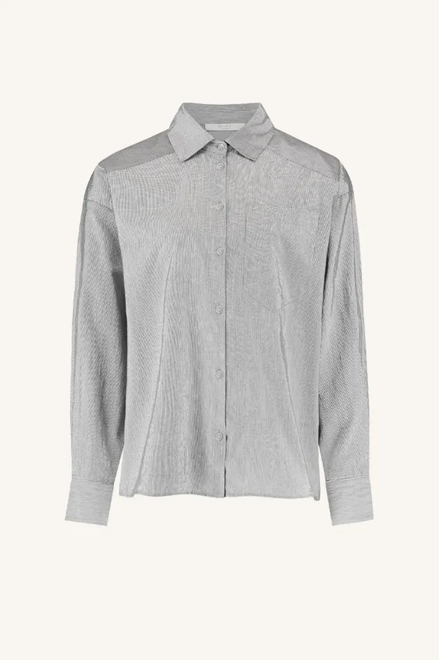 Women Nima Pin Stripe Blouse Black Bybar Blouses