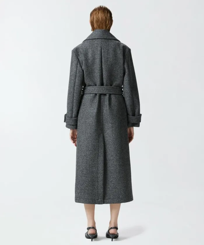 Women Outerwear Pinko Trench Coat With Belt Grey 8211 Pewter Women Outerwear Pinko Trench Coat With Belt Grey 8211 Pewter
