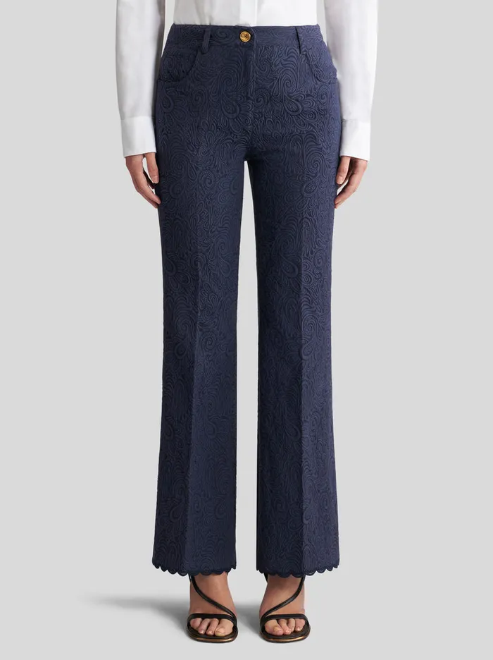 Women Paisley Jacquard Trousers Etro Trousers