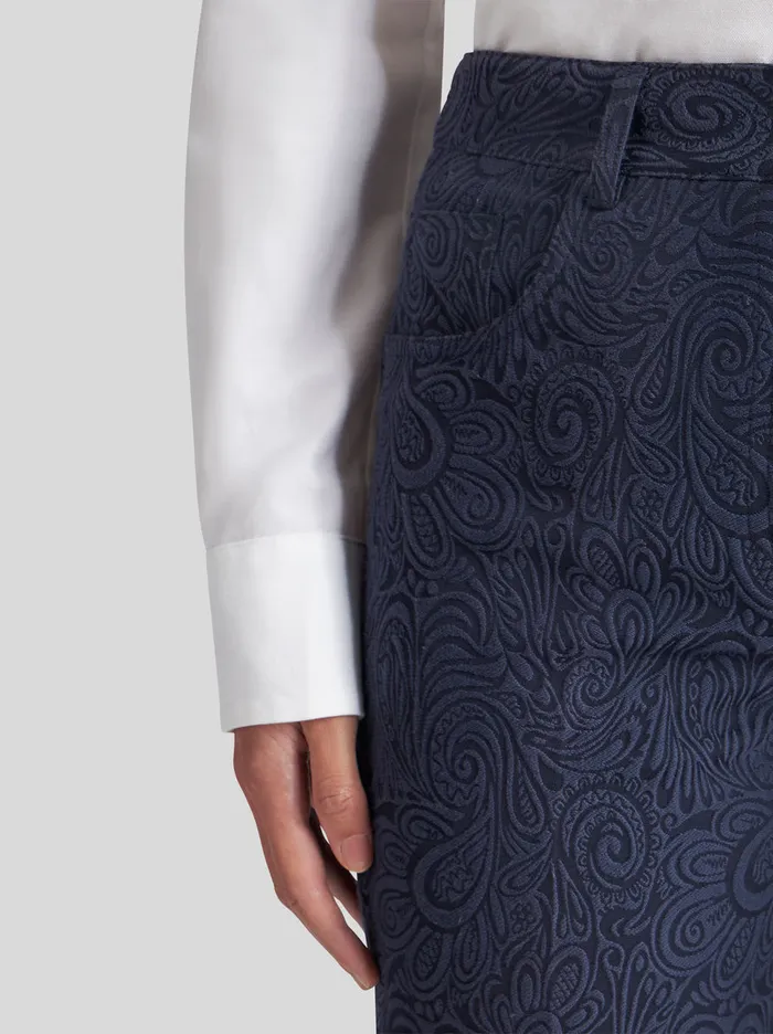 Women Paisley Jacquard Trousers Etro Trousers