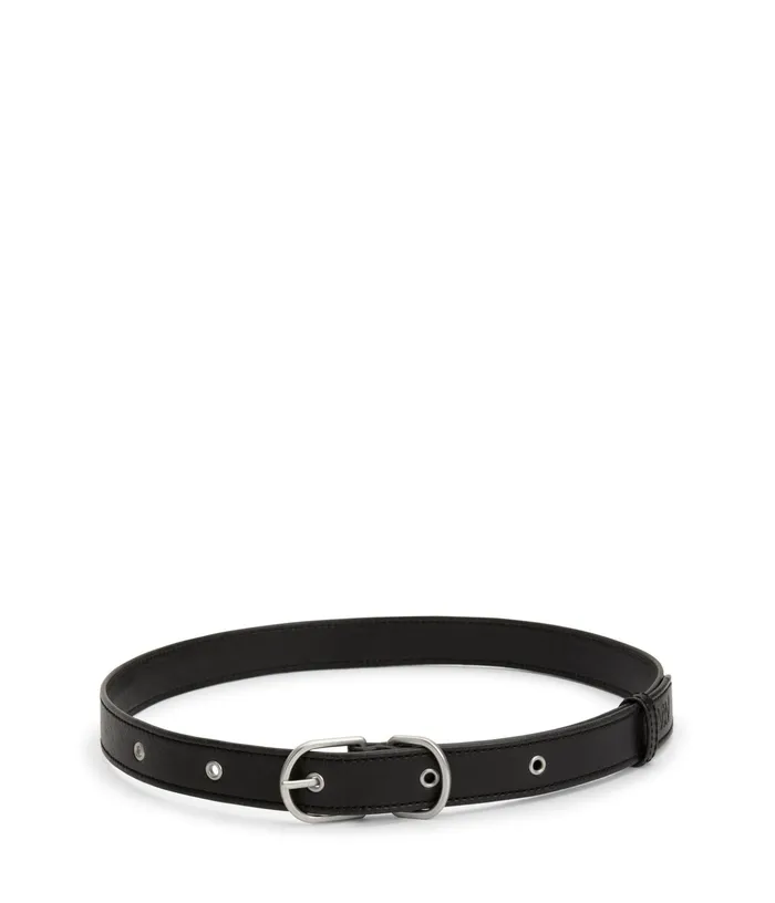 Women Paro Vegan DRing Belt Black Matt and Nat Belts
