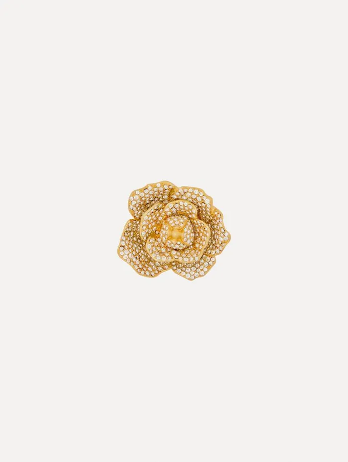 Women Pav Gardenia Brooch Crystal Oscar De La Renta Brooches and Hair Accessories Women Pav Gardenia Brooch Crystal Oscar De La Renta Brooches and Hair Accessories