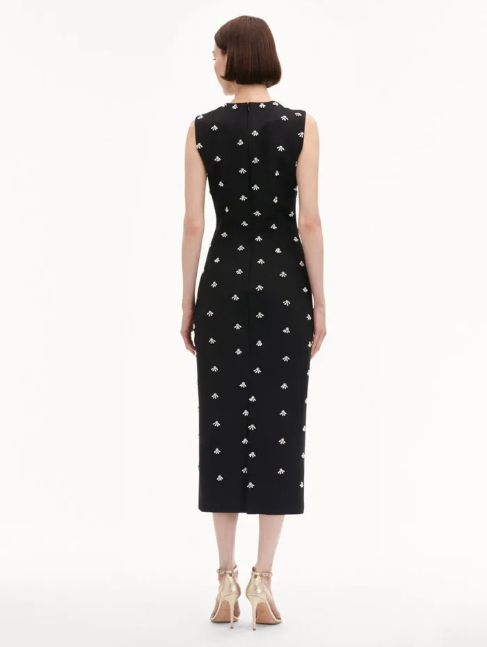 Women Pearl Cabochon Cocktail Dress Black Oscar De La Renta Dresses Women Pearl Cabochon Cocktail Dress Black Oscar De La Renta Dresses