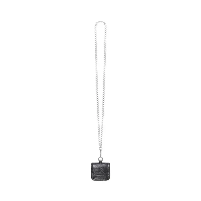 Women Phone Accessories and Keyrings Balenciaga Le Cagole Flap Earpods With Chain In Black