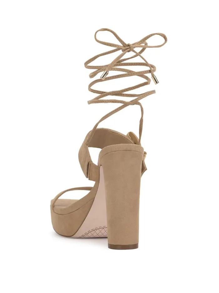 Women Platforms Jessica Simpson Caelia Ankle Lace Up Platform Sandal In Almond