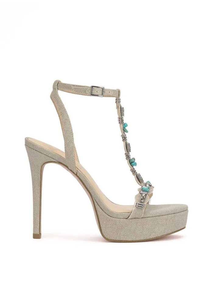 Women Platforms Jessica Simpson Saigee Embellished Platform In Natural