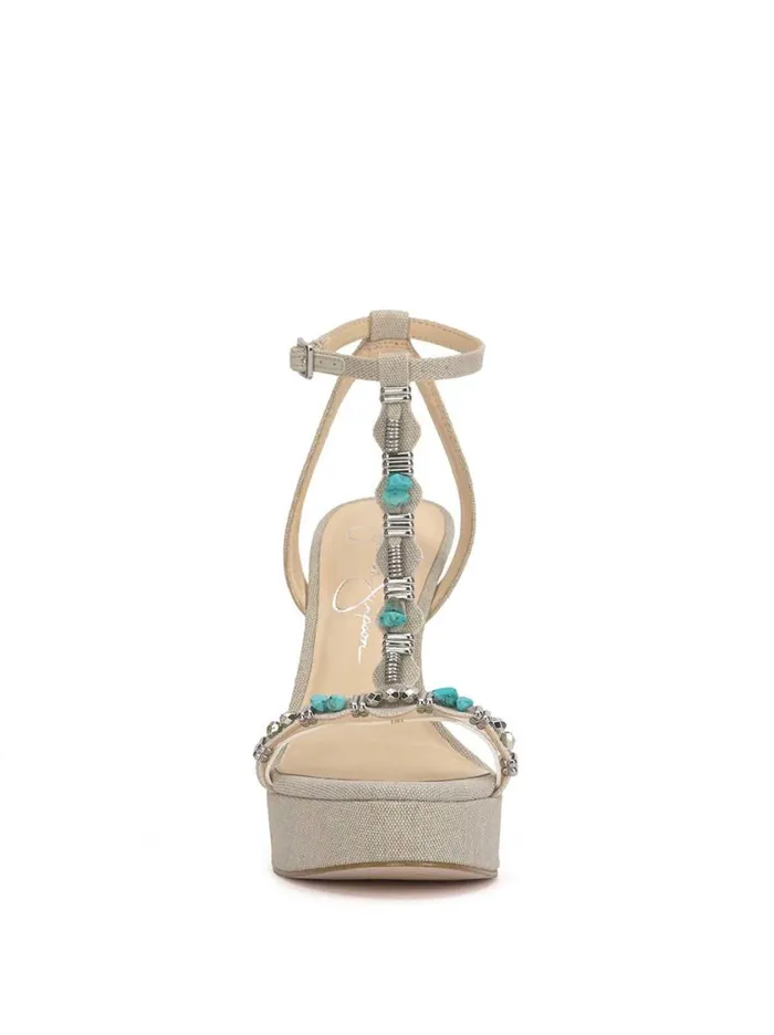 Women Platforms Jessica Simpson Saigee Embellished Platform In Natural