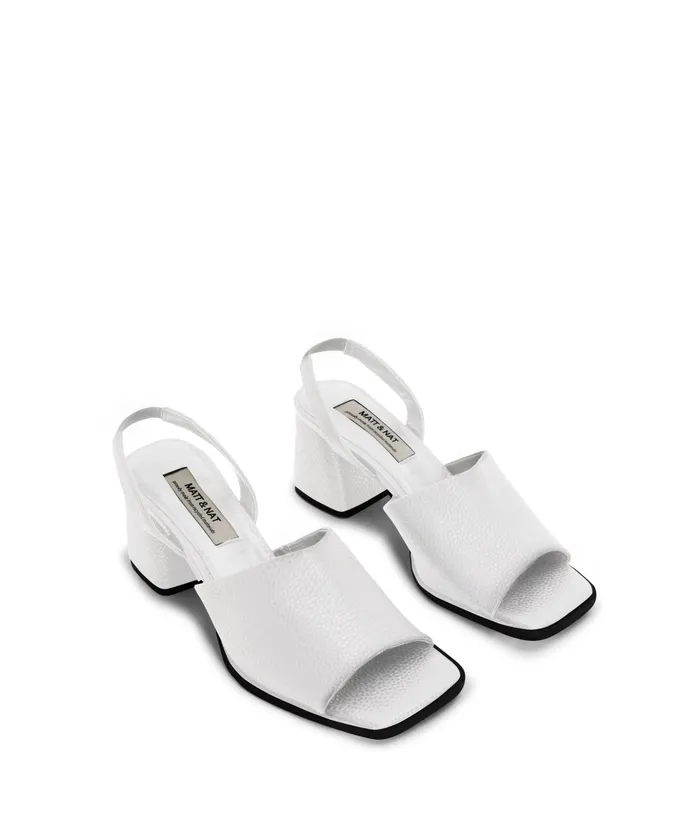 Women Plume Vegan Slingback Sandals White Matt and Nat Sandals
