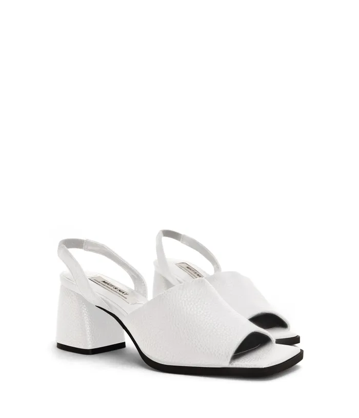 Women Plume Vegan Slingback Sandals White Matt and Nat Sandals