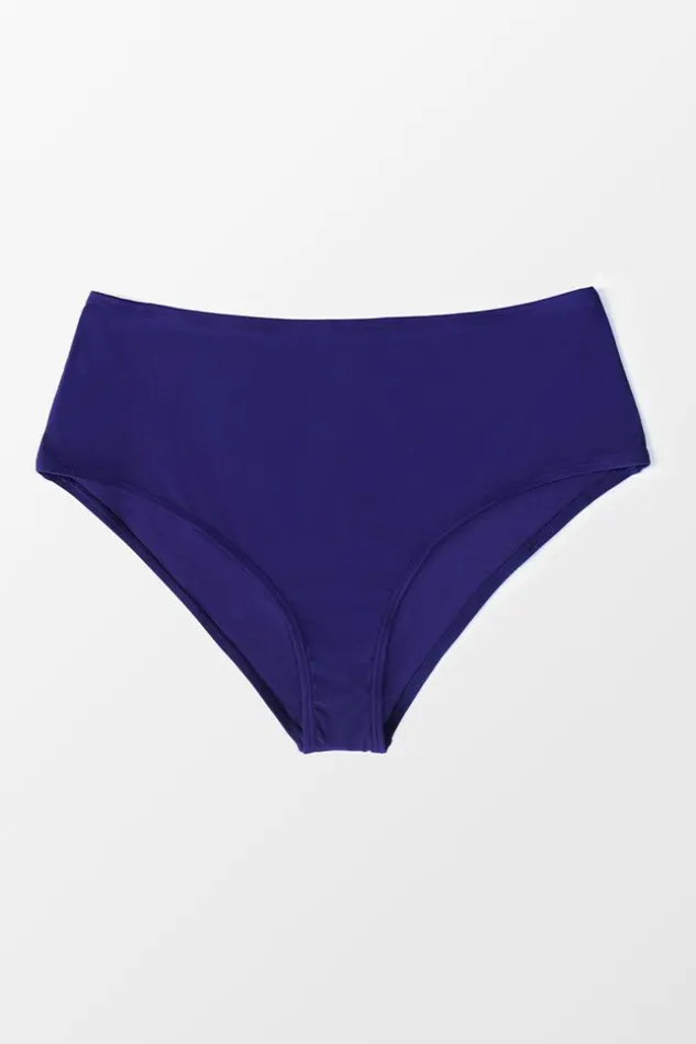 Women Plus Size and Curve Bikinis Cupshe Lainey Solid Plus Size Bikini Bottom Purple