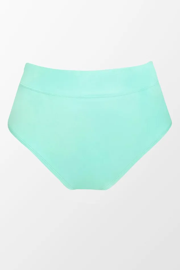 Women Plus Size and Curve Bikinis Cupshe Nature Trip Banded High Waist Plus Size Bikini Bottom Green