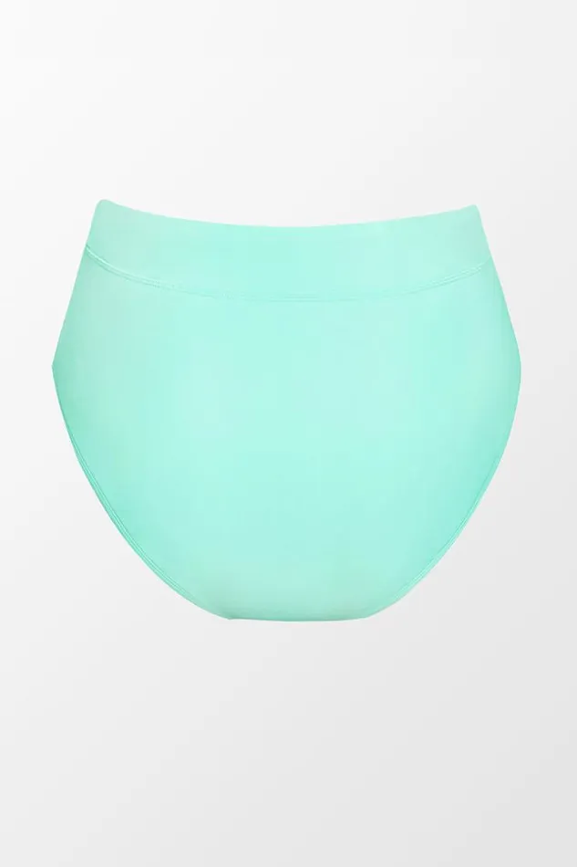 Women Plus Size and Curve Bikinis Cupshe Nature Trip Banded High Waist Plus Size Bikini Bottom Green