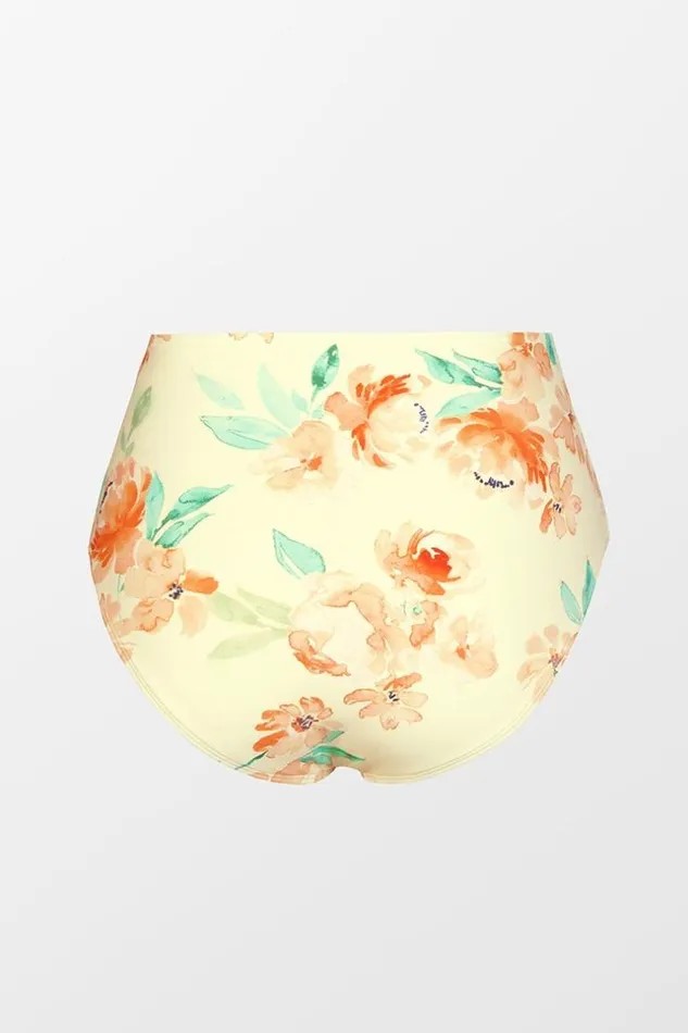 Women Plus Size and Curve Bikinis Cupshe Relaxing Flowers High Waist Plus Size Bikini Bottom Multicolor
