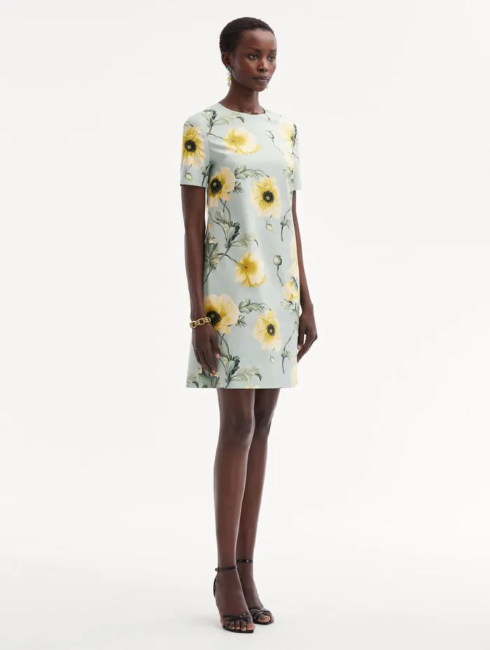 Women Poppy Cotton Poplin Shift Dress Sage Yellow Oscar De La Renta Dresses Women Poppy Cotton Poplin Shift Dress Sage Yellow Oscar De La Renta Dresses