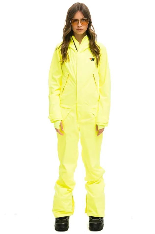 Women Powder Suits Aviator Nation 3 Layer Bolt Powder Suit 8211 Neon Yellow