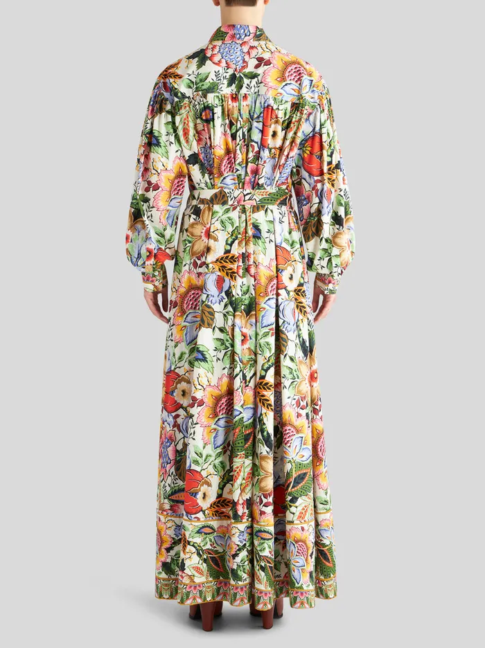 Women Printed Cotton Shirt Dress Etro Dresses