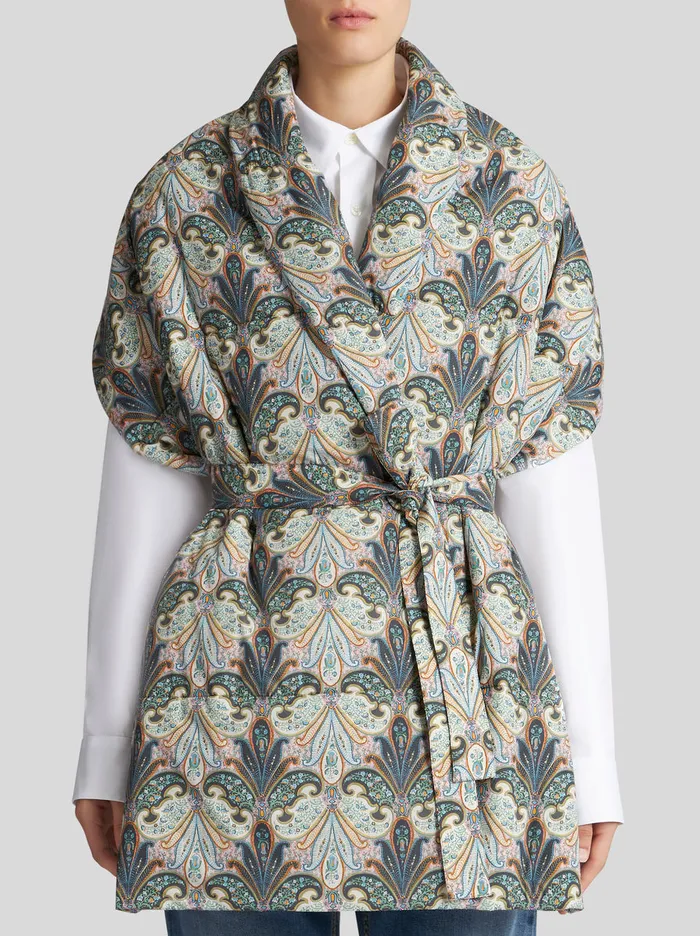 Women Printed Padded Scarf Etro Scarves And Silk