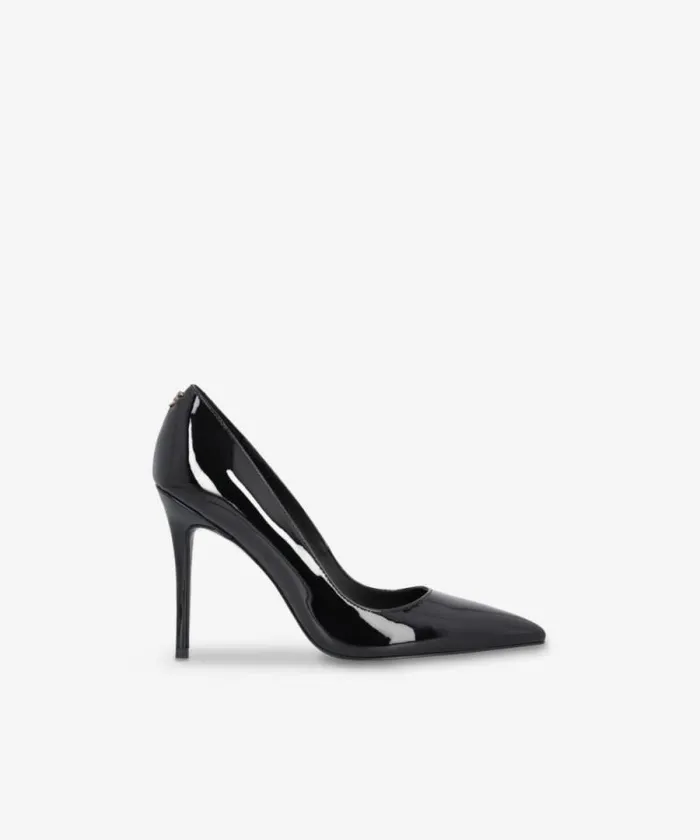 Women Pumps Pinko Shiny Heeled Pumps Limo Black