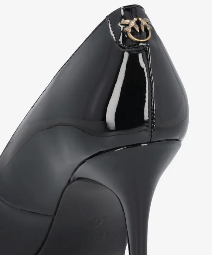 Women Pumps Pinko Shiny Heeled Pumps Limo Black Women Pumps Pinko Shiny Heeled Pumps Limo Black