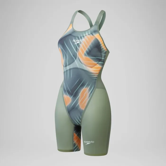 Women Racing Suits Speedo Women039s Fastskin LZR Pure Valor 20 Openback Kneeskin GreenOrange Women Racing Suits Speedo Women039s Fastskin LZR Pure Valor 20 Openback Kneeskin GreenOrange