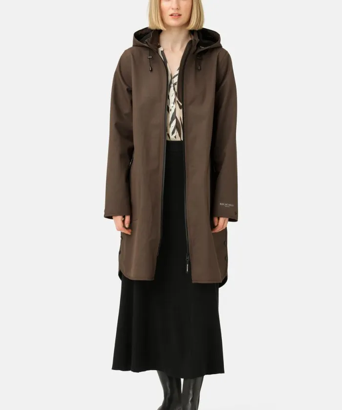 Women Raincoats Ilse Jacobsen Raincoat 8211 Chocolate Brown