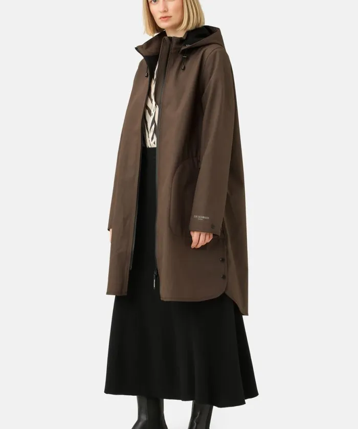 Women Raincoats Ilse Jacobsen Raincoat 8211 Chocolate Brown