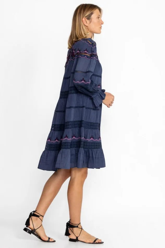 Women REINA MINI DRESS Sapphire Blue Johnny Was Dresses Women REINA MINI DRESS Sapphire Blue Johnny Was Dresses
