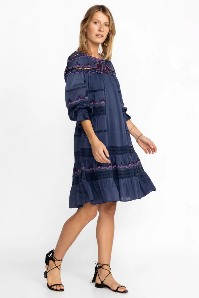 Women REINA MINI DRESS Sapphire Blue Johnny Was Dresses Women REINA MINI DRESS Sapphire Blue Johnny Was Dresses