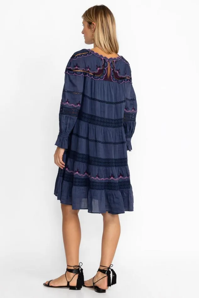 Women REINA MINI DRESS Sapphire Blue Johnny Was Dresses Women REINA MINI DRESS Sapphire Blue Johnny Was Dresses